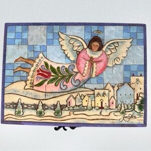 Jim‎ Shore 2007 Angel Blue Gift Box #4009384 Box Only